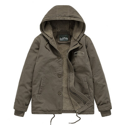 2022. gada vīriešu ziemas jaka Parkas mētelis kokvilnas jaka ar kapuci Vīriešu bieza silta ikdienas virsdrēbes Flīsa virsjaka apģērbi vīriešu jauni 5XL