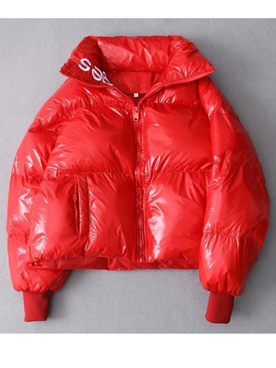 2022 Winter Glossy Down Parka sieviešu ūdensizturīgs mētelis izšūšanas jaka liela izmēra brīva ziemas silta bieza parka sieviešu jaka