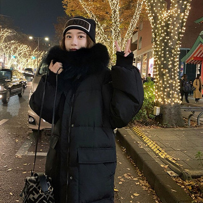 2022. gada sieviešu divpusēja gara jaka ziemas bruņurupuču mētelis silts parks sniega virsdrēbes Lielizmēra gara ziemas jaka