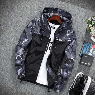 Pavasara rudens mētelis vīriešu jaka maskēšanās jauniem pāriem Virsdrēbes Krāsaini topi Apģērbi Ikdienas lielie zēni Vīriešu jakas MY015