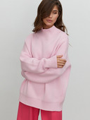 Πλεκτό γυναικείο πουλόβερ με ζιβάγκο φθινοπώρου Μασίφ, φαρδύ υπερμεγέθη πουλόβερ Χειμερινό casual μακρυμάνικο πουλόβερ Γυναικείο χοντρό ζεστό πλεκτό