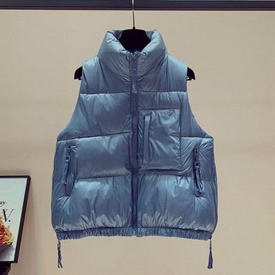 PinkyIsBlack sieviešu ziemas veste, cieta, rāvējslēdzēja, apkakles kabatas. Sieviešu jaka bez piedurknēm, brīva veste sievietēm