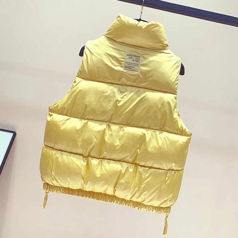 PinkyIsBlack sieviešu ziemas veste, cieta, rāvējslēdzēja, apkakles kabatas. Sieviešu jaka bez piedurknēm, brīva veste sievietēm