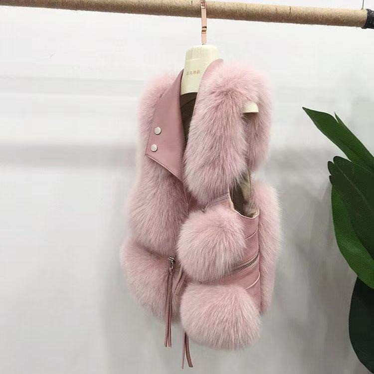 Mākslīgās kažokādas veste sieviešu mētelis ar atloku bez piedurknēm sprādzes Slim Fit Teddy mētelis 2021 High street plīša kažokādas viengabala jaka