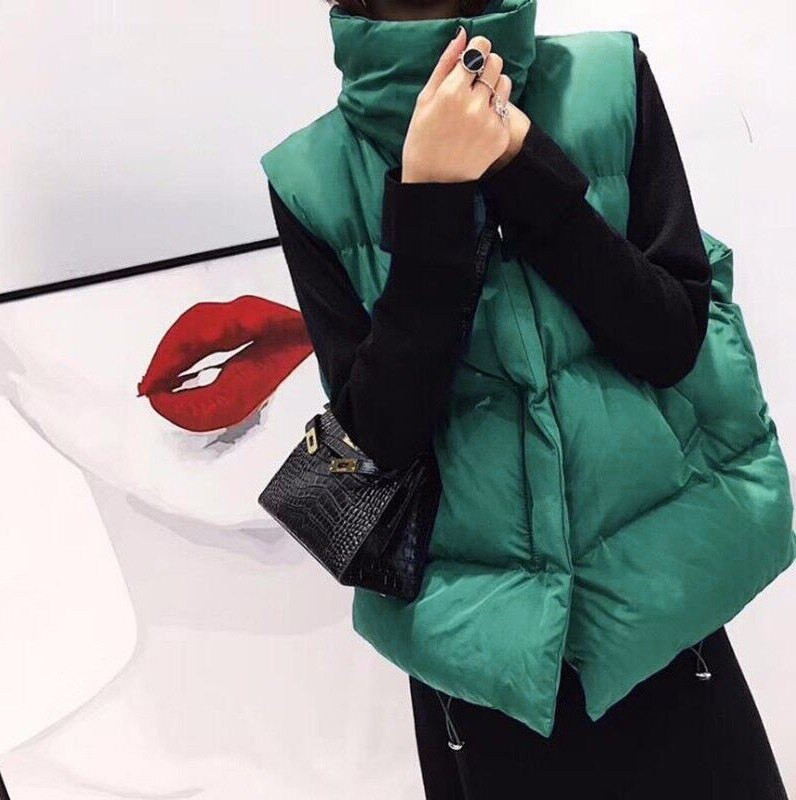 Lusumily Χειμώνας 2022 Ζεστό Γιλέκο Γυναικείο Αμάνικο Σακάκι Ανοιχτό Ζεστό Γιλέκο Πουπουλένιο Γυναικείο Αμάνικο Παλτό Χοντρό Γιλέκο Τοπ