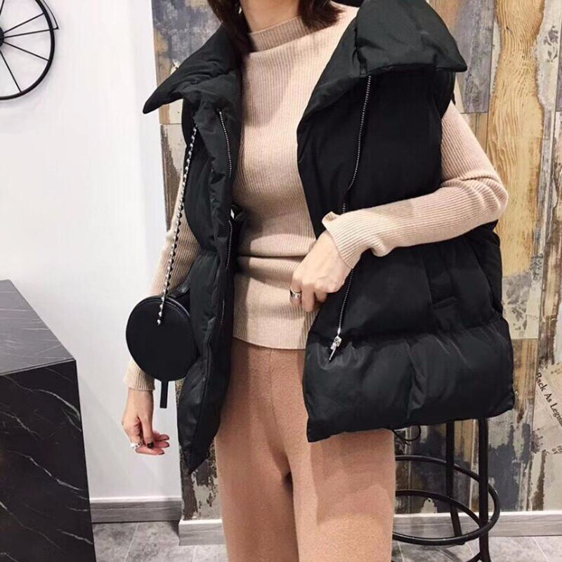 Lusumily Χειμώνας 2022 Ζεστό Γιλέκο Γυναικείο Αμάνικο Σακάκι Ανοιχτό Ζεστό Γιλέκο Πουπουλένιο Γυναικείο Αμάνικο Παλτό Χοντρό Γιλέκο Τοπ