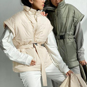 Modes Statīvs Apkakles Vestes Sievietēm Eleganta Piesaites jostas jostasvietas Mēteļi Sievietēm Parausta plecus Rāvējslēdzējs Ikdienas kabatas Pavasara vestes Sieviešu