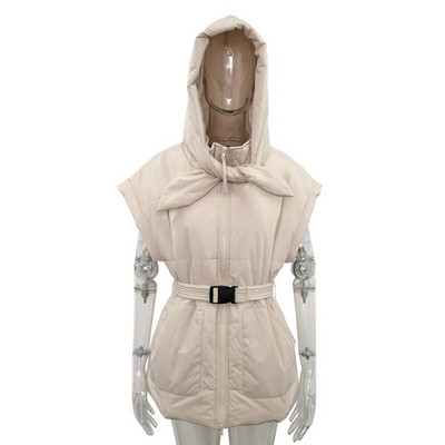 Modes Statīvs Apkakles Vestes Sievietēm Eleganta Piesaites jostas jostasvietas Mēteļi Sievietēm Parausta plecus Rāvējslēdzējs Ikdienas kabatas Pavasara vestes Sieviešu