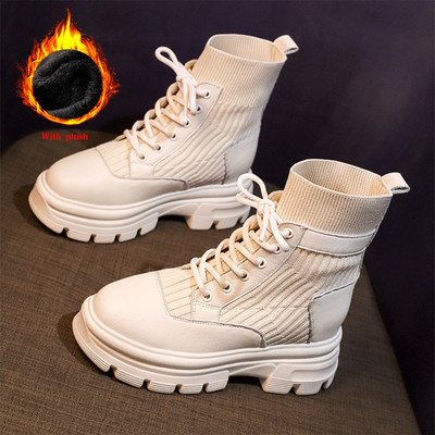 Karsts sieviešu modes rudens un ziemas kailie zābaki 2022. gada jauni ikdienas sieviešu apavi Īsi zābaki, sieviete britu stilā Botas De Mujer