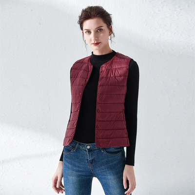 NewBang Γυναικεία Ζεστά Γιλέκα Εξαιρετικά Ελαφρύ Γυναικείο Γιλέκο Ματ Υφασμάτινο Γιλέκο Φορητό ζεστό αμάνικο χειμερινό χιτώνιο