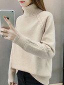 Sabiezināts rudens ziemas džemperis ar augstu kakla izgriezumu, sieviešu džemperis ar garām piedurknēm, 2022. gada jauns sieviešu džemperis, lielizmēra sieviešu džemperis