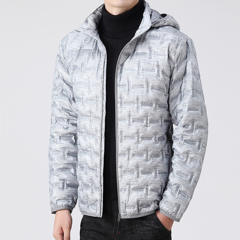 VROKINO New 2022 Lagana muška donja jakna modna ležerna Muška jakna Lagana donja jakna s kapuljačom Velika veličina 7XL 8XL