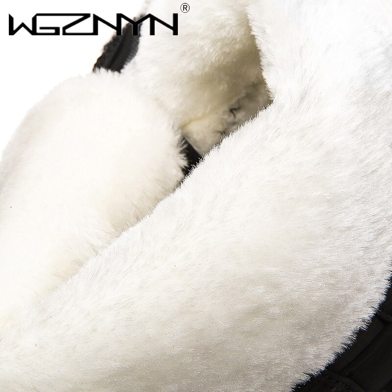 WGZNYN 2021 ziemas sieviešu zābaki ūdensnecaurlaidīgi sieviešu sniega zābaki, platforma, silti potītes zābaki ar biezu kažokādu papēžiem Botas Mujer 36-43