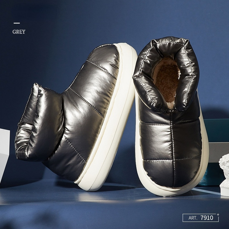 Aranyos plüss pamut cipők Női téli csizmák kültéri csúszásmentes könnyű lefelé szabadidő női hócipő platform melegen tartó lábbelik