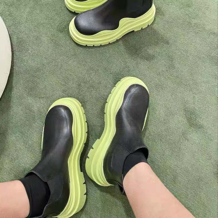 Γυναικείες μπότες με χοντρό τακούνι Γυναικεία παπούτσια Φθινοπωρινά Μάρκα Σχεδιαστής Chelsea Μπότες Γυναικείες μπότες πλατφόρμας Γυναικείες μπότες μάχης μόδας