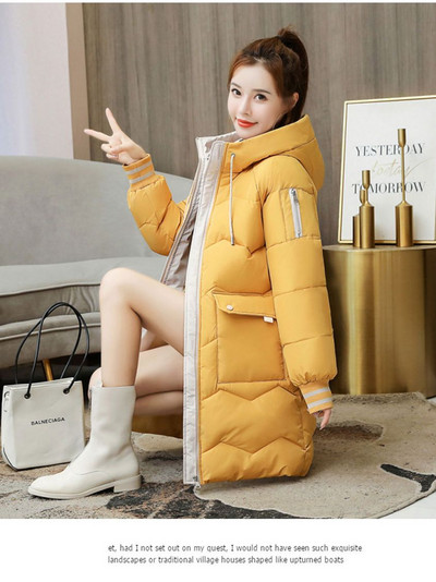 Vielleicht dūnu jakas Sieviešu ziemas mētelis Sieviešu parkas ar kapuci silta ziemas jaka mētelis kokvilnas polsterēta jaka -3XL