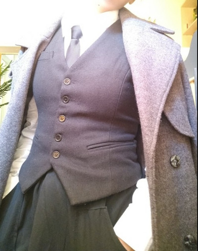 Proljetno novo odijelo Prsluk Ženski prsluk Kratka jakna Ležerni Ol kaput Ženski 3xl Jednoredno kopčanje vuneni džep s uzorkom riblje kosti t