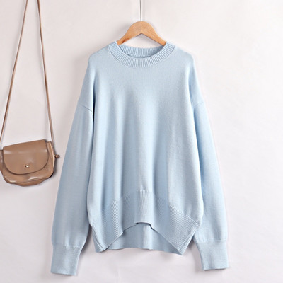 GIGOGOU Lielizmēra O veida kakla rudens ziemas sieviešu džemperis Modes trikotāžas brīvs gadījuma džemperis Hight Street Sieviešu džemperis