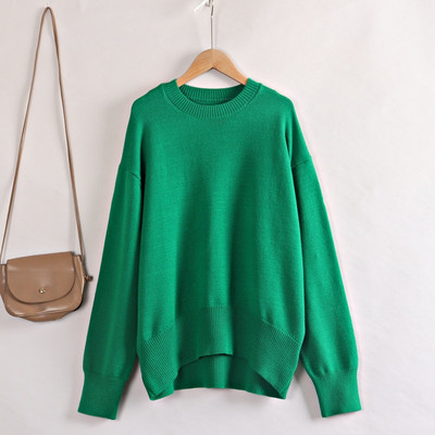 GIGOGOU Lielizmēra O veida kakla rudens ziemas sieviešu džemperis Modes trikotāžas brīvs gadījuma džemperis Hight Street Sieviešu džemperis