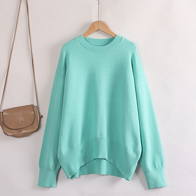 GIGOGOU Lielizmēra O veida kakla rudens ziemas sieviešu džemperis Modes trikotāžas brīvs gadījuma džemperis Hight Street Sieviešu džemperis