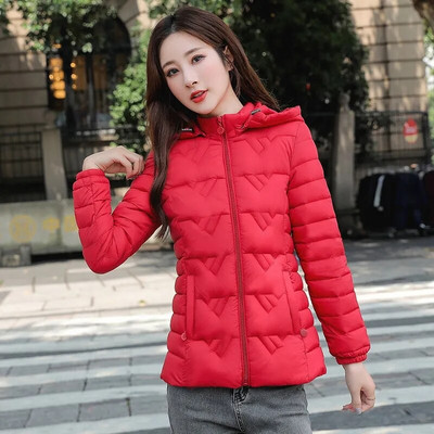 Sieviešu Parkas Ziemas jaka 2022 Jauns, silts sieviešu pamatmētelis ar kapuci, kokvilnas polsterēts Parkas īsās jakas ārējais apģērbs, liels izmērs 6XL