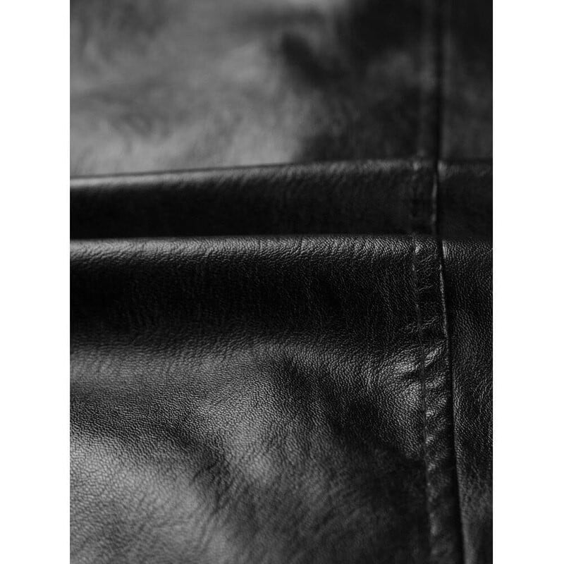 MJNONG vīriešu rudens pilnīgi jauns Causal vintage ādas jaka mētelis vīriešu pavasara apģērbs dizains Motor Biker Pocket PU ādas jaka vīriešiem