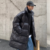 Zimska prevelika puhasta jakna Muški topli modni ležerni dugi kaput Muška ulična korejska široka debela jakna Muški kaput Parker