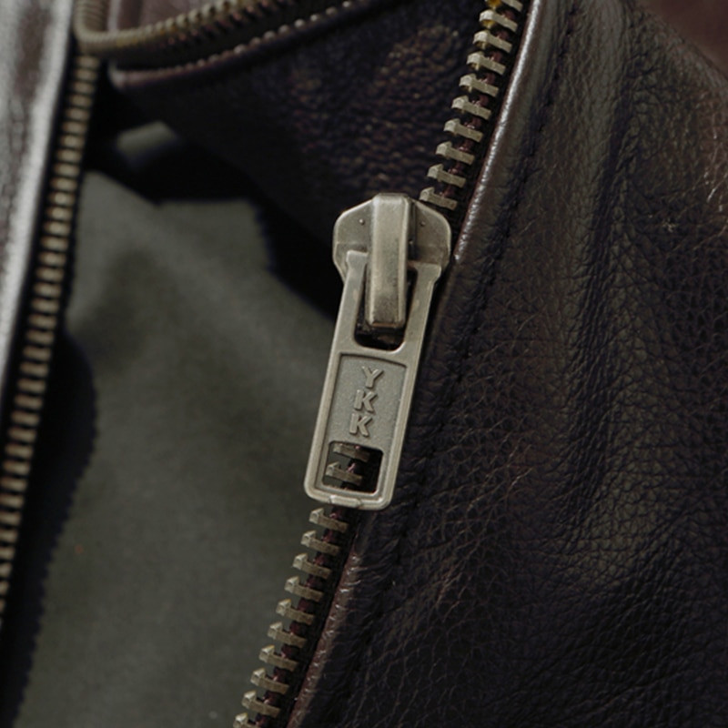 Augšējā slāņa govs ādas jaka modes SlimFit Stand Collar Leisure Bomber jaka 100% īstas ādas vīriešu vintage īss rāvējslēdzējs M