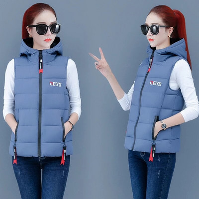 Rudens ziemas dūnu kokvilnas veste sieviešu īsa jaka virsdrēbes 2022. gada jauna mode, vispiemērotākā piedurkņu vestes vestes, sieviešu mētelis, 3XL