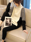 Sieviešu ziemas apģērbs 2022. gada korejiešu modes džemperis ar garām piedurknēm, biezi džemperi ar apkakli, trikotāžas vintage liela izmēra džemperis