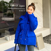 2022. Zimske parke u safari stilu Ženske donje pamučne podstavljene jakne s kapuljačom Široke majice Studenti Debela topla gornja odjeća na vuču JH663