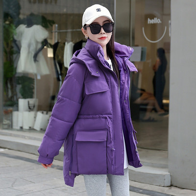 2022. Zimske parke u safari stilu Ženske donje pamučne podstavljene jakne s kapuljačom Široke majice Studenti Debela topla gornja odjeća na vuču JH663