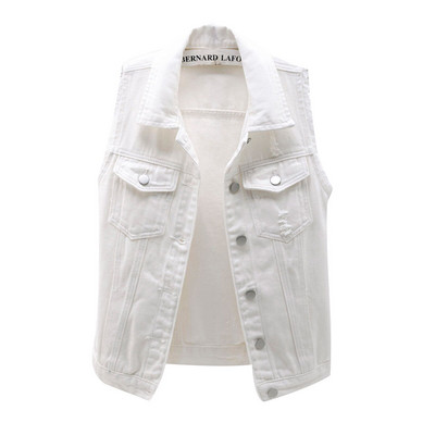 2021. gada jauna stila sieviešu klasiska, mazgāta džinsa veste, dāmu bezpiedurkņu vienkrāsaina pogāmā džinsa jaka liela izmēra S-5XL