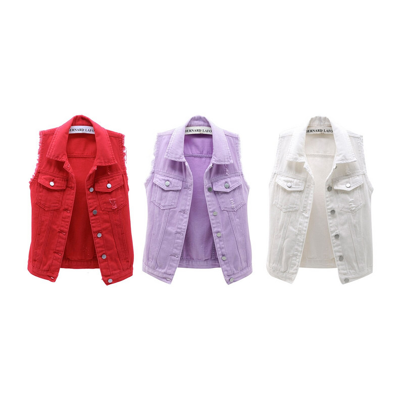 2021. gada jauna stila sieviešu klasiska, mazgāta džinsa veste, dāmu bezpiedurkņu vienkrāsaina pogāmā džinsa jaka liela izmēra S-5XL