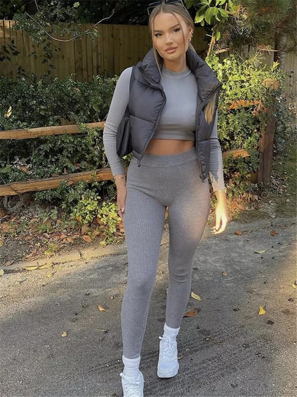 2022 Casual Γυναικείο Μαύρο Χαλαρό Κοντό Γιλέκο Γυναικείο Μόδα Υπερμεγέθη μονόχρωμο τανκ Γυναικείο Basic Ζεστό αμάνικο μπουφάν