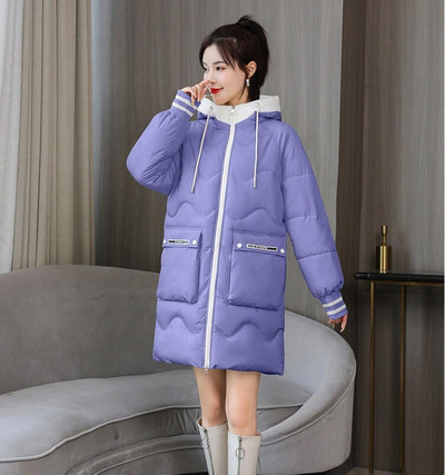 Μπουφάν πουπουλένιο βαμβακερό γυναικείο πάρκα 2022 Νέα χειμωνιάτικη κουκούλα βαμβακερή βαμβακερή παλτό Κορεατική φαρδιά ζεστό παχύρρευστο παλτό αντιανεμικό πανωφόρι