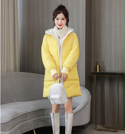 Μπουφάν πουπουλένιο βαμβακερό γυναικείο πάρκα 2022 Νέα χειμωνιάτικη κουκούλα βαμβακερή βαμβακερή παλτό Κορεατική φαρδιά ζεστό παχύρρευστο παλτό αντιανεμικό πανωφόρι