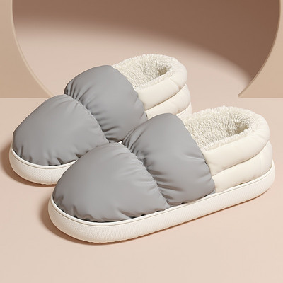 Ziemas sieviešu vīriešu zābaki ūdensizturīgi silti plīša potīte sieviešu sniega zābaki bieza platforma unisex iekštelpu apavi Neslīdoši kokvilnas apavi