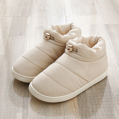 Ziemas sieviešu vīriešu zābaki ūdensizturīgi silti plīša potīte sieviešu sniega zābaki bieza platforma unisex iekštelpu apavi Neslīdoši kokvilnas apavi