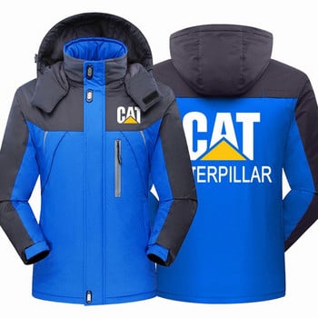 Winter Fashion Cat Caterpillar Tractor Ανδρικά ρούχα Fleece Αδιάβροχα μπουφάν ψαρέματος Παχύ φερμουάρ Ζεστά ρούχα υψηλής ποιότητας