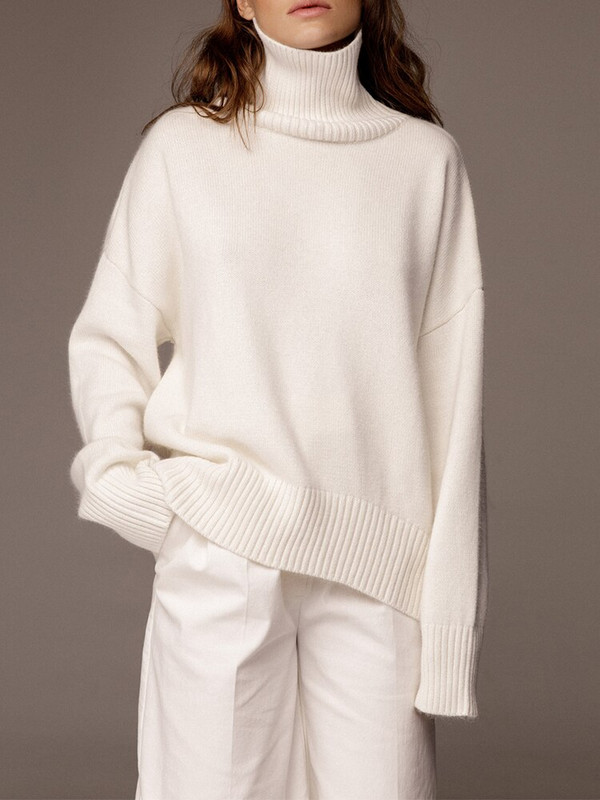 2022. gada sieviešu retro stila trikotāžas korejiešu modes ielas apģērbs ar garām piedurknēm, džemperis, melns liela izmēra džemperis