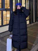 GRELLER 2022 jauns vienkrāsains, taisns ziemas mētelis ikdienas sieviešu parka apģērbs ar kapuci Stilīga ziemas jaka sieviešu virsdrēbes