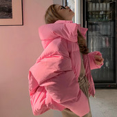 Γυναικεία πουπουλένια μπουφάν Χειμερινή κορεατική μόδα φαρδύ Πύκνωμα Γυναικείο παλτό με βαμβακερή επένδυση Πάρκα