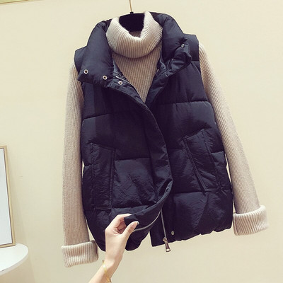 Νέο Φθινοπωρινό Χειμώνα Αμάνικο Μπουφάν μεγάλου μεγέθους Γυναικείο Κορεάτικο Μόδα Casual Γυναικείο Ωραίο Ζεστό Γυναικείο Γιλέκο Εξωτερικά Ενδύματα Φτηνές Χονδρική