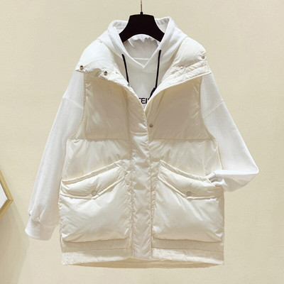 Νέο Φθινοπωρινό Χειμώνα Αμάνικο Μπουφάν μεγάλου μεγέθους Γυναικείο Κορεάτικο Μόδα Casual Γυναικείο Ωραίο Ζεστό Γυναικείο Γιλέκο Εξωτερικά Ενδύματα Φτηνές Χονδρική