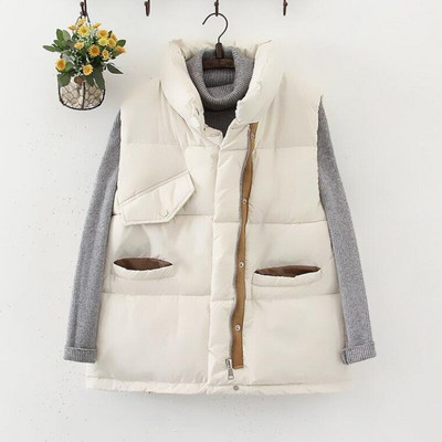 Νέο Φθινοπωρινό Χειμώνα Αμάνικο Μπουφάν μεγάλου μεγέθους Γυναικείο Κορεάτικο Μόδα Casual Γυναικείο Ωραίο Ζεστό Γυναικείο Γιλέκο Εξωτερικά Ενδύματα Φτηνές Χονδρική