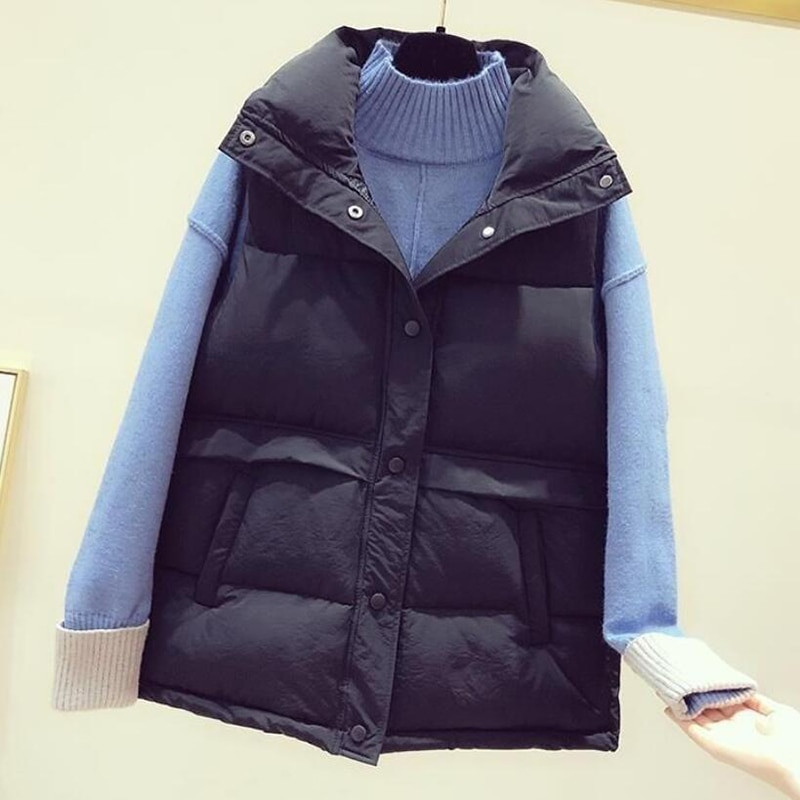 Νέο Φθινοπωρινό Χειμώνα Αμάνικο Μπουφάν μεγάλου μεγέθους Γυναικείο Κορεάτικο Μόδα Casual Γυναικείο Ωραίο Ζεστό Γυναικείο Γιλέκο Εξωτερικά Ενδύματα Φτηνές Χονδρική