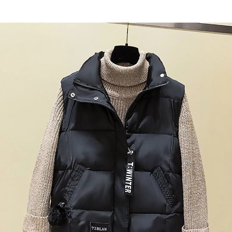 Γιλέκο τζάκετ Βαμβακερό Γυναικείο φθινοπωρινό χειμερινό πουλού Βαμβακερό γιλέκο γιλέκο χειμερινό παλτό Chaleco Mujer