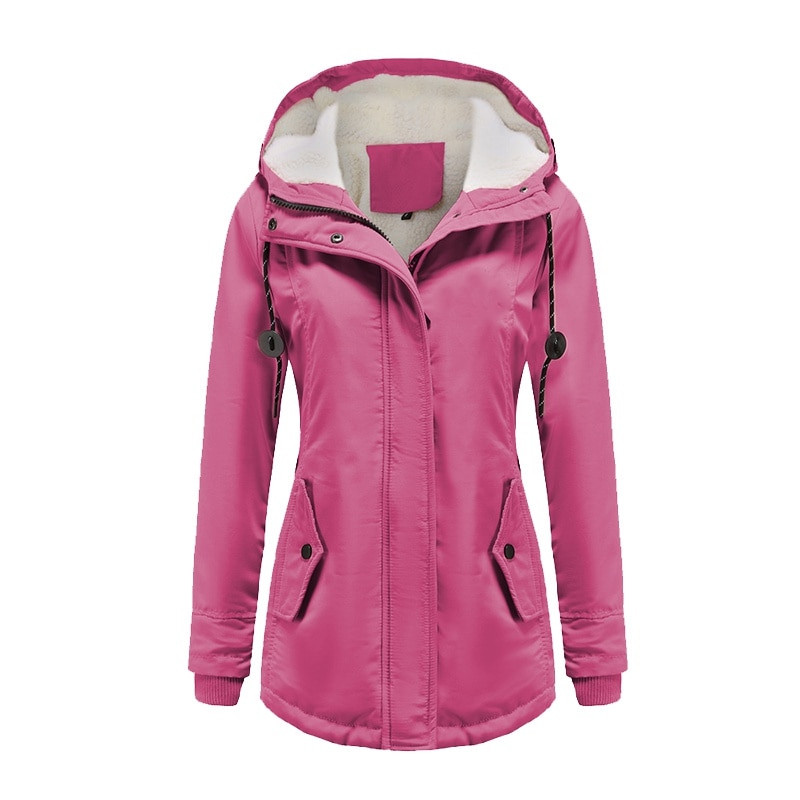 Ženski modni topli kaput Jakna Gornja odjeća Trenč s krznom Zimska topla parka s kapuljačom Gornji kaput Ženska haljina s kapuljačom Ženska odjeća