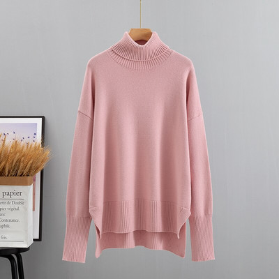 GIGOGOU Lielizmēra rudens sieviešu džemperis Modes brīvs trikotāžas gadījuma džemperis Biezs silts sieviešu ziemas džemperis